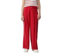 s.Oliver Wide-Leg-Hose aus Viskosemix mit Stoffgürtel Rot Größe 38