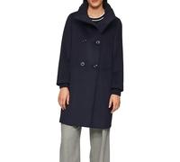 s.Oliver BLACK LABEL - Wollmantel mit geripptem Stehkragen blau - Gr. - 46