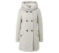 s.Oliver Damen 2159700 Wollmix Mantel mit Kapuze, Weiß 03W8, 46