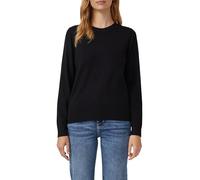 s.Oliver Strickpullover Damen aus Viskosemix mit Stehkragen taillenbedeckt Schwarz Größe 44