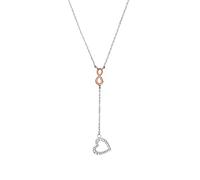 s.Oliver Y-Collier für Damen, 925 Sterling Silber Zirkonia | Infinity