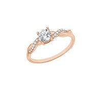 s.Oliver Damen Ring 2021007 Zirkonia Silber rosevergoldet