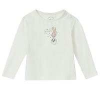 Baumwoll-Langarmshirt mit Frontprint 92 creme|weiß 2169190.0210.92