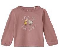 Langarmshirt mit Stickerei und Glitzerprint 62 pink 2169194.4450.62