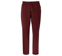 Stoffhose S.OLIVER, Damen, Gr. 42, N-Gr, dunkelrot, Web, Obermaterial: 74% Polyester, 22% Viskose, 4% Elasthan, unifarben, casual, lang, Hosen, mit elastische Bund und Bindeband (74731008-42) dunkelro