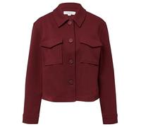 Kurzjacke S.OLIVER, Damen, Gr. 42, dunkelrot, Jersey, Obermaterial: 74% Polyester, 22% Viskose, 4% Elasthan, casual, relaxed fit taillenbedeckt, Langarm, Jacken, mit Taschen (14497812-42) dunkelrot