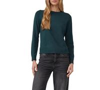 Strickpullover S.OLIVER, Damen, Gr. 38, bottle grün, Obermaterial: 72% Viskose, 28% Polyester, unifarben, regular fit taillenbedeckt, ohne Ausschnitt, Rippbündchen, Pullover, mit Stehkragen (28688213-