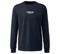 Longsleeve aus Baumwolle mit Rippbündchen und Logo 3XL blau 2169157.59D1.3XL