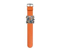 S.T.A.M.P.S. Stamps Damen Uhr komplett - Zifferblatt Autumn Flowers mit Lederarmband Classic orange