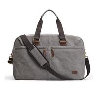 S-ZONE Erweiterbare Reisetasche Vintage Canvas Unisex Handgepäck Weekender Tasche Sporttasche für Reise Wochenende Urlaub