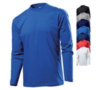 Stedman ST2500_GYHM Basics T-Shirt Mit Langen Ärmel, Grau Heather, M Größe