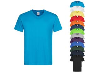 S270 Stedman® klassisches T-Shirt V-Ausschnitt kurzarm Herren Black Opal L