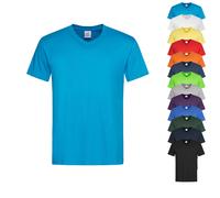 S270 Stedman® klassisches T-Shirt V-Ausschnitt kurzarm Herren Grey Heather S