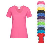 S279 Stedman® Komfort T-Shirt V-Ausschnitt kurzarm Damen Black Opal S