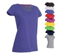 S9130 Stedman® MEGAN V-Ausschnitt T-Shirt kurzarm für Damen Black Opal S