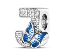 S925 A~Z Buchstaben Charms Sterling Silber mit 5A Cubic Zirkon Steinen, Schmetterling Alphabet Perlen passen Pandora Europäische Armbänder Geschenk Optionen