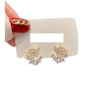 S925 Silber Nadel Blume Schmetterling Kleine Frische Täglichen Literarischen Schmuck Geburtstag Party Dame Temperament Ohrringe(EJ)