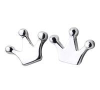 S925 Silber Ohrringe Damen Korea Kleine Frische Glänzende Krone Ohrringe Kleine Ohrringe Schöne Damen Schmuck Paar, GeRRiT, ein Paar, 925 Silber