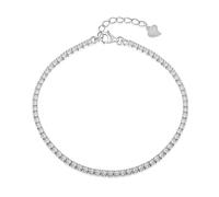 S925 Silber Tennis Armband Damen einreihig Diamant Zirkonia Mode einfach und elegant, 18 cm