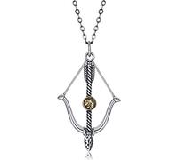 S925 Sterling Silber Hochwertiger, antiallergischer Schmuck Retro Wind Amor Pfeil und Bogen Halskette Schlüsselbein Zubehör