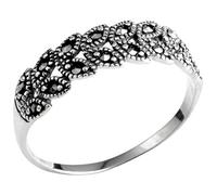 S925 Sterling Silber Ring Mini Intarsien Markasit Weizen Ohrring Damen1, ZYNSAE, 1, 53mm