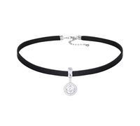 S925 Sterling Silber Schwarze Schnurhalskette Koreanische Geometrie Trend Wilde Halskette Kurzhalsschnitt Frauen 1, Silber 925, LJBLEUSK