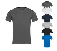 Stedman Herren Clive (V-Neck)/ST9610 Premium T-Shirt, schiefergrau, L