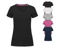 S9710 Stedman® CLAIRE V-Ausschnitt T-Shirt für Damen Black Opal S