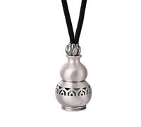 S999 Halskette mit Anhänger aus reinem Silber, Vintage-Kürbis- und Lotus-Anhänger mit verstellbarer Kordel