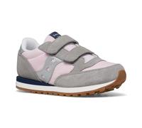 SA8O3 Saucony Jazz-Sneaker mit doppeltem Klettverschluss in Grau/Marineblau/Grün, Blush/Grau/Silber, 1 Big Kid