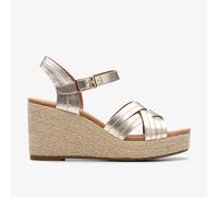 Clarks Damen Sabina Strap Sandale, Champagne, 37 EU