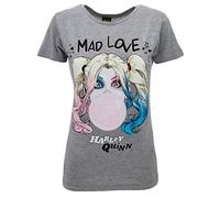 Sabor srl T-Shirt Harley Quinn Original Birds of Prey und die phantmagorische Wiedergeburt von Harley Quinn Film 2020 Offizielles T-Shirt für Damen Grau, Grau X-Small