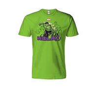 Sabor srl T-Shirt Hulk mit Aufdruck auf der Vorderseite. Kurzarm. 100 % Baumwolle. Uni. Offizielles Produkt. Kindergrößen, grün, 5-6 Jahre