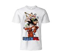 Sabor srl T-Shirt Modell Dragonball Figuren Saga, Weiß, Kurzarm, 100% Baumwolle, Unisex, offizielles Produkt, Größen für Kinder, Erwachsene und Jungen, Weiß, S