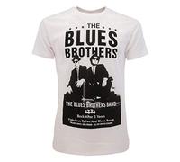 Sabor srl T-Shirt The Blues Brothers Original Weiß Offizielles Produkt Blues Brothers Band Film Cult T-Shirt Unisex, Weiß XL