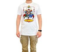 Sabor srl T-Shirt Yattaman Gruppe, 100 % Baumwolle mit kurzen Ärmeln, offizielles Produkt, Weiß, XXS