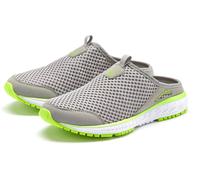 Sabot AUTHENTIC LE JOGGER "Clog, Pantolette, Schlappen, Slip-On-Sneaker", Damen, Gr. 42, grau (hellgrau), Obermaterial: 100% Nylon. Decksohle: 100% Textilmaterial. Futter: 100% Textilmaterial. Laufsoh