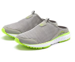 Sabot AUTHENTIC LE JOGGER "Clog, Pantolette, Schlappen, Slip-On-Sneaker", Damen, Gr. 43, grau (hellgrau), Obermaterial: 100% Nylon. Decksohle: 100% Textilmaterial. Futter: 100% Textilmaterial. Laufsoh