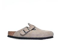 Sabot Birkenstock Boston Normal aus grauem Veloursleder