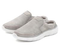 Sabot JOHN DEVIN "Clog, Pantolette, Schlappen, Slipper, Slip-On-Sneaker", Herren, Gr. 41, grau (hellgrau), Obermaterial: 80% Lederimitat, 20% Textilmaterial. Decksohle: 100% Textilmaterial. Futter: 10