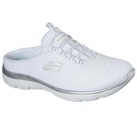 Sabot SKECHERS "SUMMITS SWIFT STEP", Damen, Gr. 40, weiß, Textil, Schuhe Sabot, Sommerschuh, Schlappen, Schlupfschuh in veganer Verarbeitung, Topseller (34737636-40) weiß
