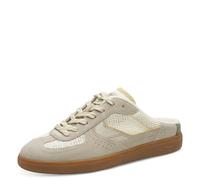Sabot TAMARIS, Damen, Gr. 36, hellgrau, kombiniert, Leder, Textil, Schuhe Sabot, Freizeitschuh, Schnürer, Schlupfschuh, Logo-Aufnäher an der Schuhzunge (42160204-36) hellgrau, kombiniert