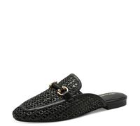 Sabot TAMARIS, Damen, Gr. 37, schwarz, Bast, Lederimitat, Flechtoptik, Schuhe Sabot, Blockabsatz, Schlupfschuh, Businessschuh mit Schmuckelelment (42842634-37) schwarz