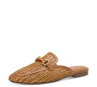 Sabot TAMARIS, Damen, Gr. 42, cognac, Bast, Leder, Flechtoptik, Schuhe Sabot, Blockabsatz, Schlupfschuh, Businessschuh mit Schmuckelelment (62355251-42) cognac