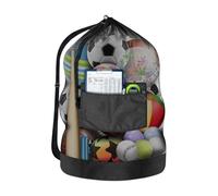 Sacca A Rete Per Palloni E Attrezzatura Da Calcio - Organizzatore Capiente Per Palloni Da Pallavolo | Custodia Rete Traspirante Per Attrezzatura Sportiva Adatta Per Allenamento Giornate In Spiaggia