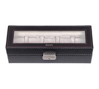 Sacher Carvon Uhrenbox für 5 Uhren Black