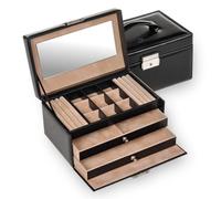 Sacher Schmuckkoffer »Elly, 25.000.553143 oder 25.000.290443« (3-tlg), Made in Germany, noble Nappaoptik mit weicher Haptik, schwarz