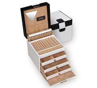 SACHER Schmuckkasten Erika - Handmade in Germany - Breite 17 cm (weiß | nero bianco)