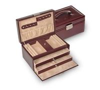SACHER Schmuckkoffer Eva/New Classic/Bordeaux/Handmade in Germany/Schmuckaufbewahrung