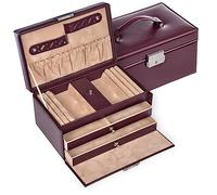 Sacher New Classic Jewellery Case Eva Bordeaux